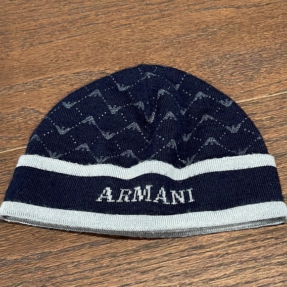 Armani Baby Navy Hat and Scarf Set - Picture 7 of 7